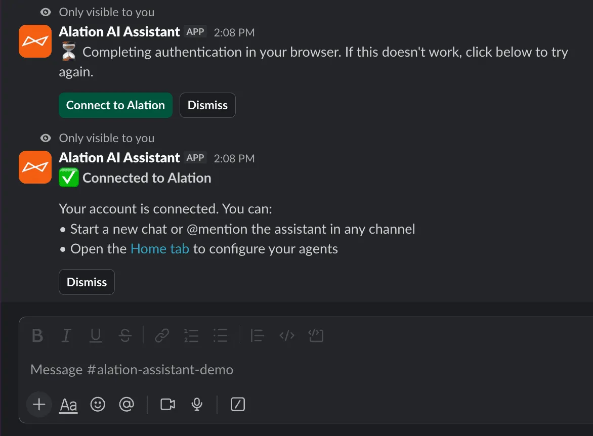 Authentication flow and success