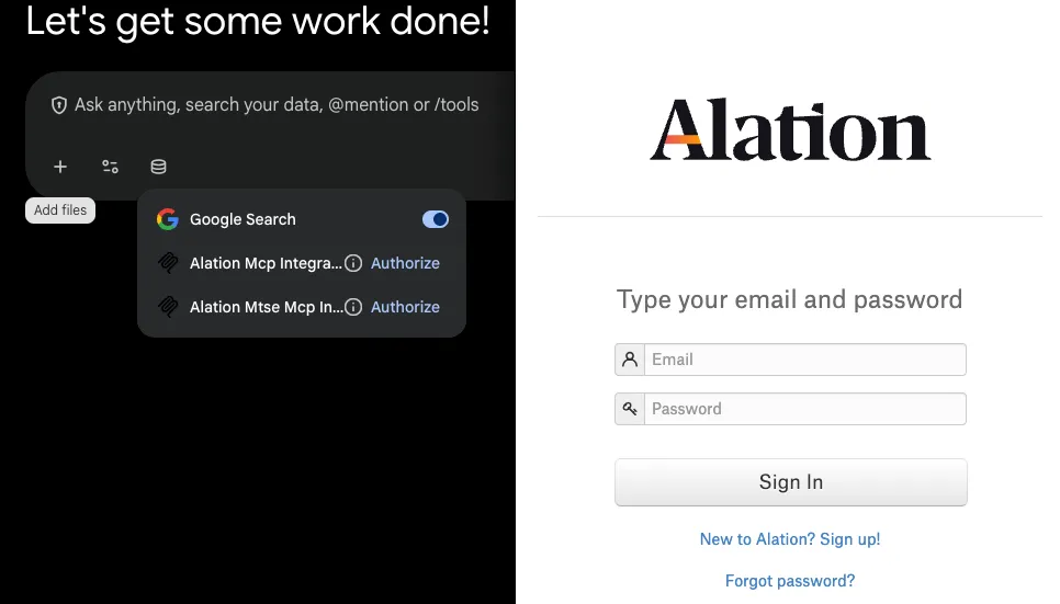 User level authentication to Alation to authorize Alation MCP server in Gemini Enterprise chat