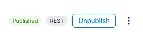 Published agent with Unpublish button