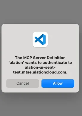 Allow authentication modal