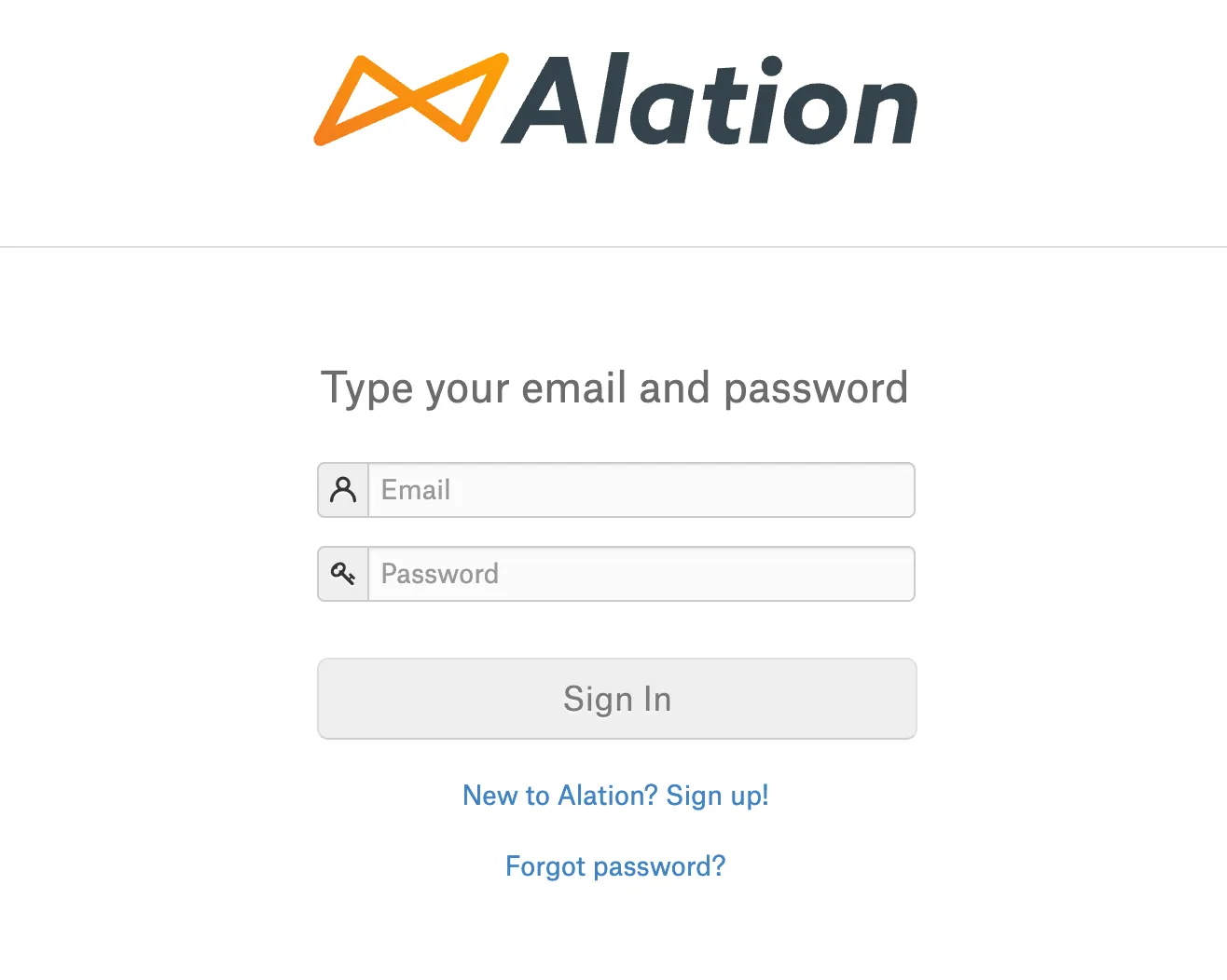 Alation Login Page