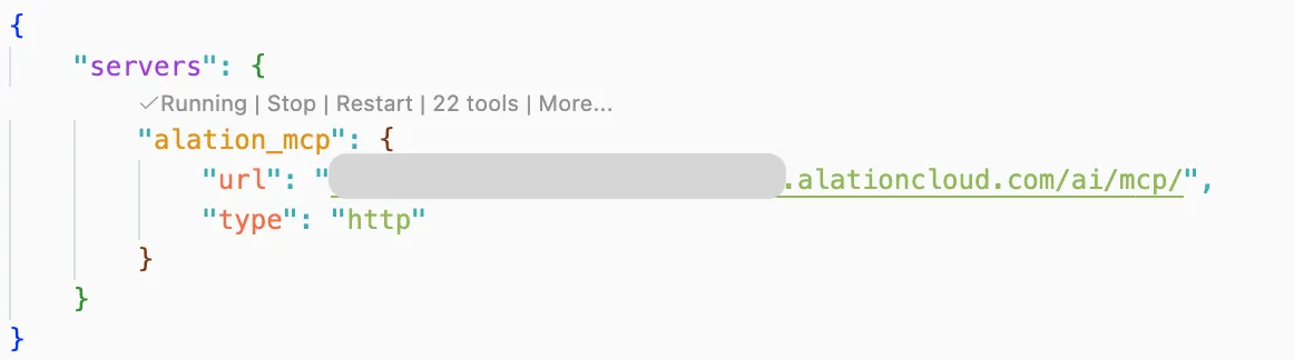 Server running with tools